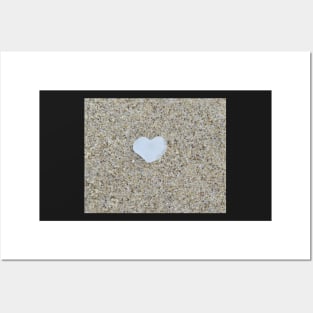Heart shaped Beach Glass Posters and Art